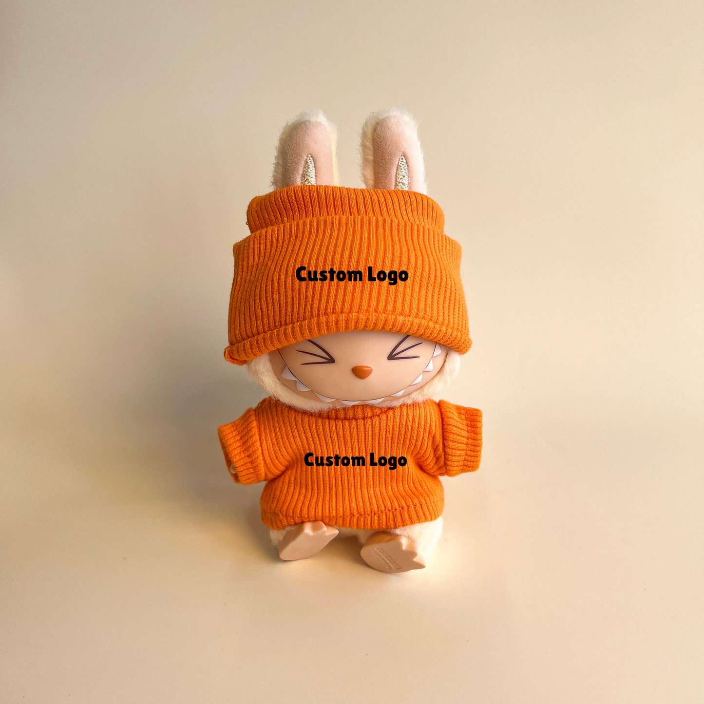 Labubu Custom Logo Outfit – Beanie & Sweater Set (Multiple Colors)