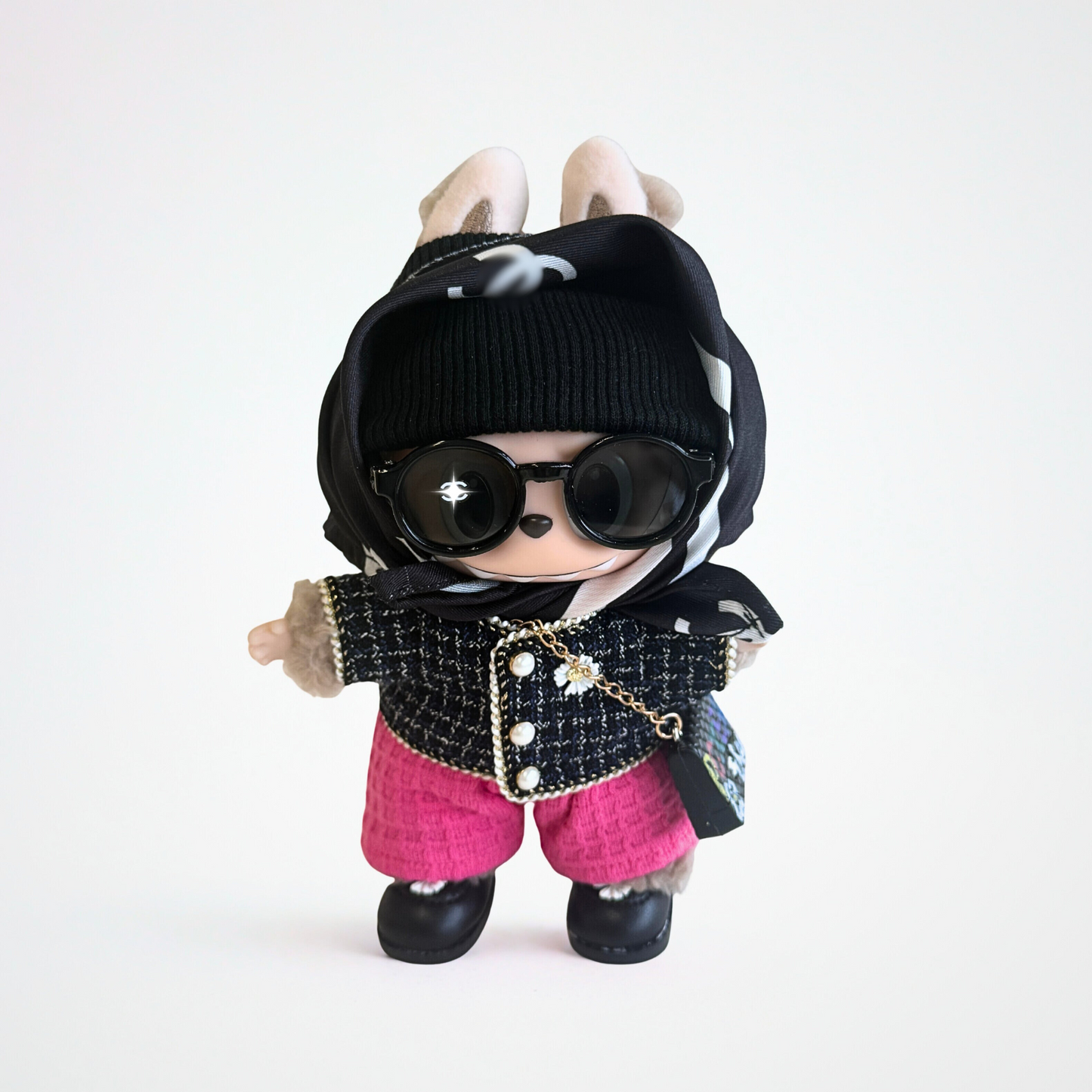 Labubu Tweed Outfit Set – K-Pop Idol Collection (7 Items)