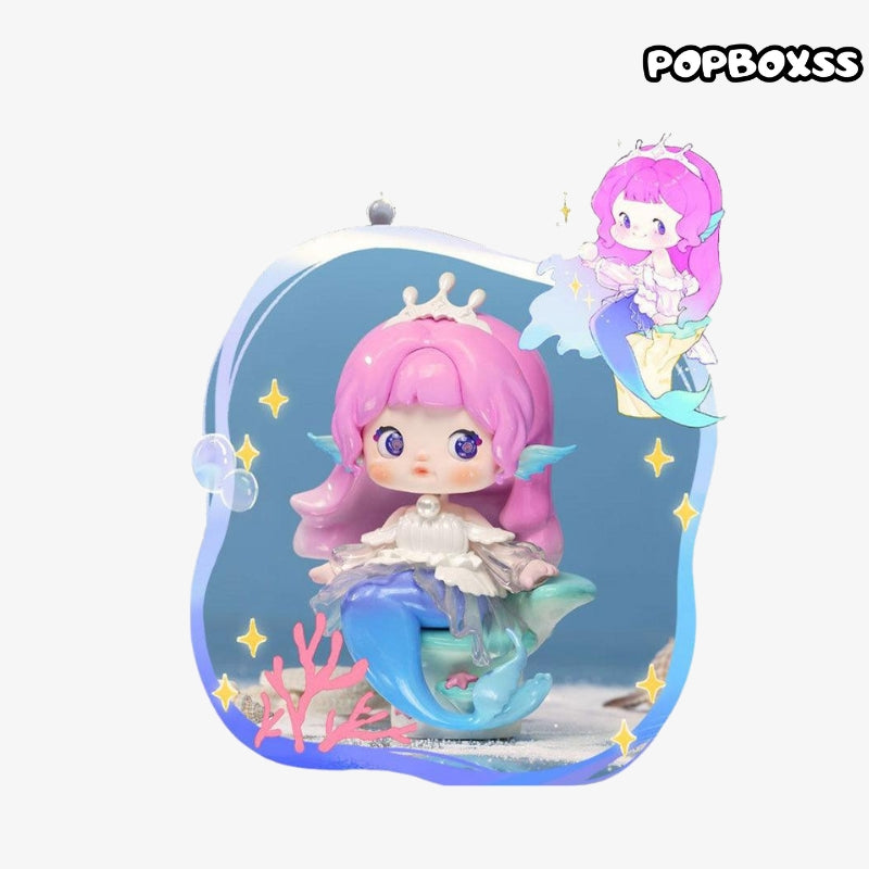 Knockout Small World Series blind toe trendy hand made doll gift decoration pink hair Mermaid DESIGN HANDMADE office doll gift best