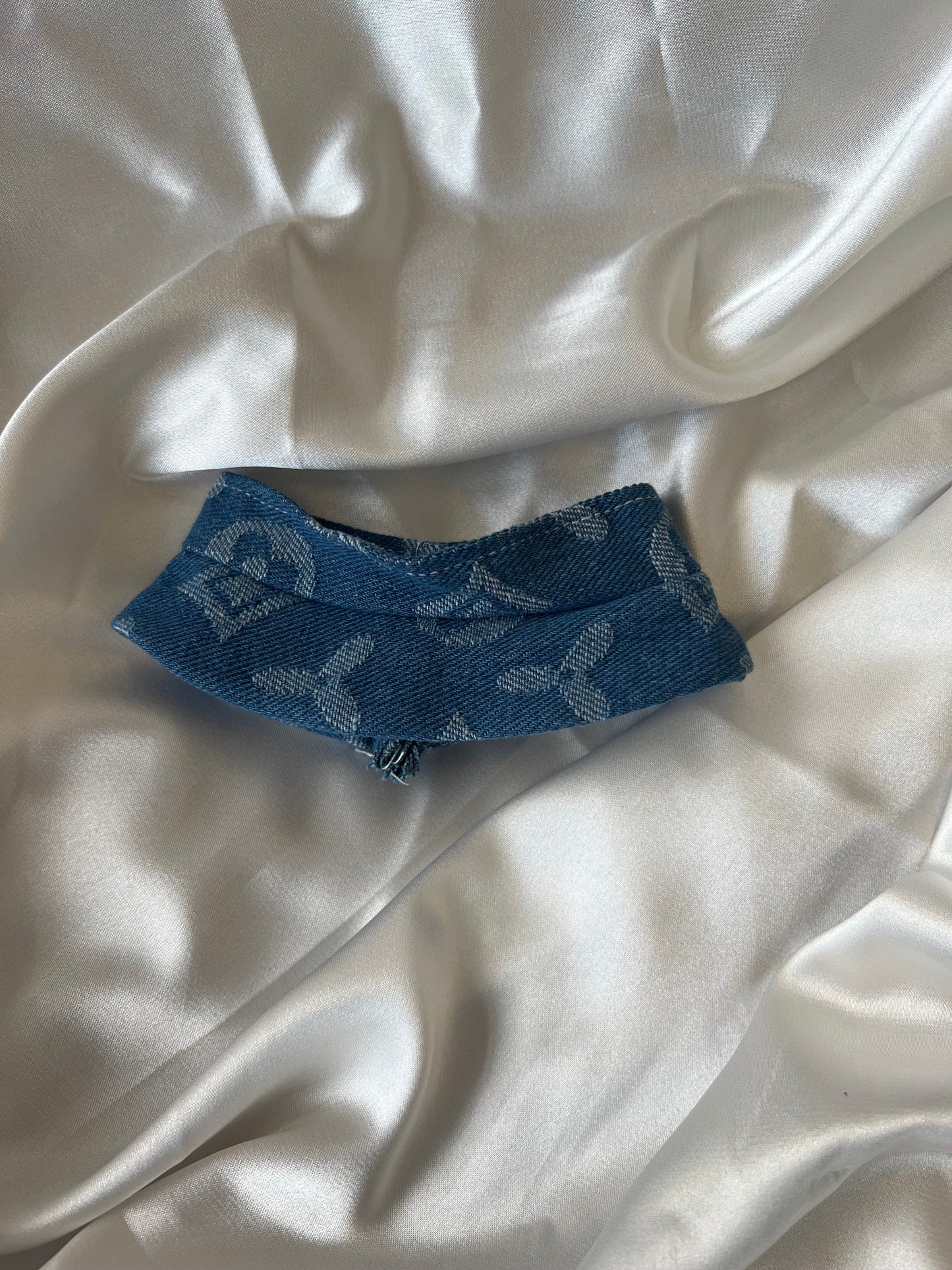 Labubu Blue Denim Monogram Outfit – Overalls & Hat Set