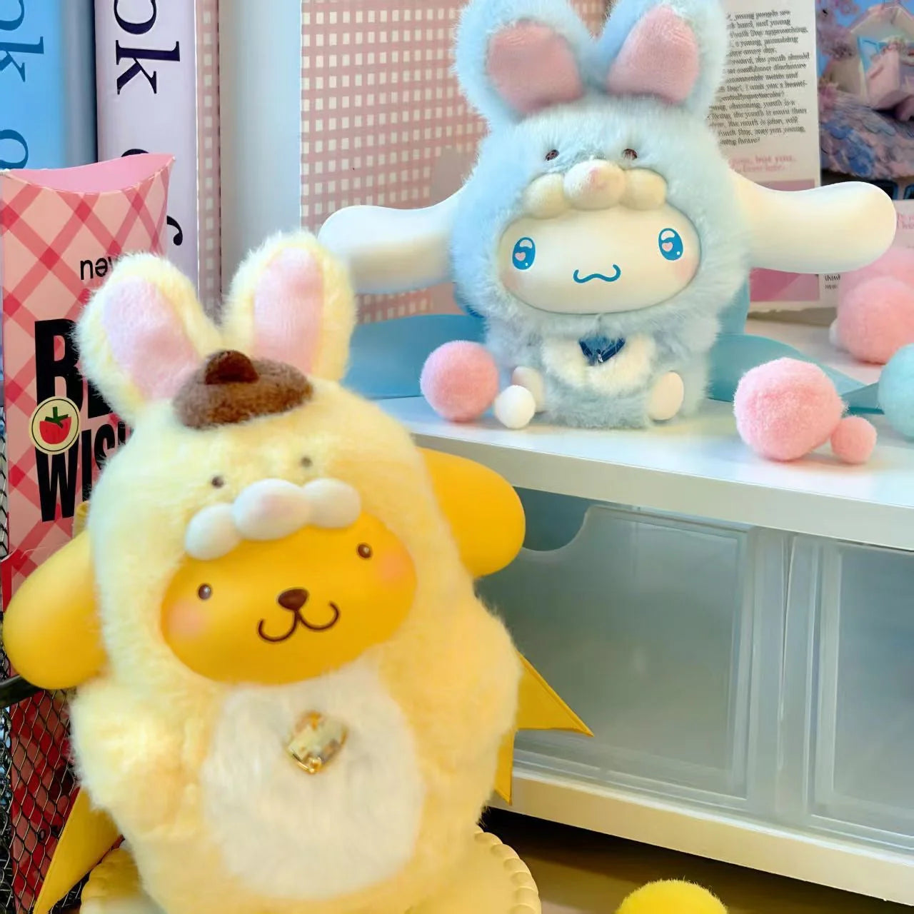 SANRl0 Characters Diamond Bunny Baby Series Plush Blind Box
