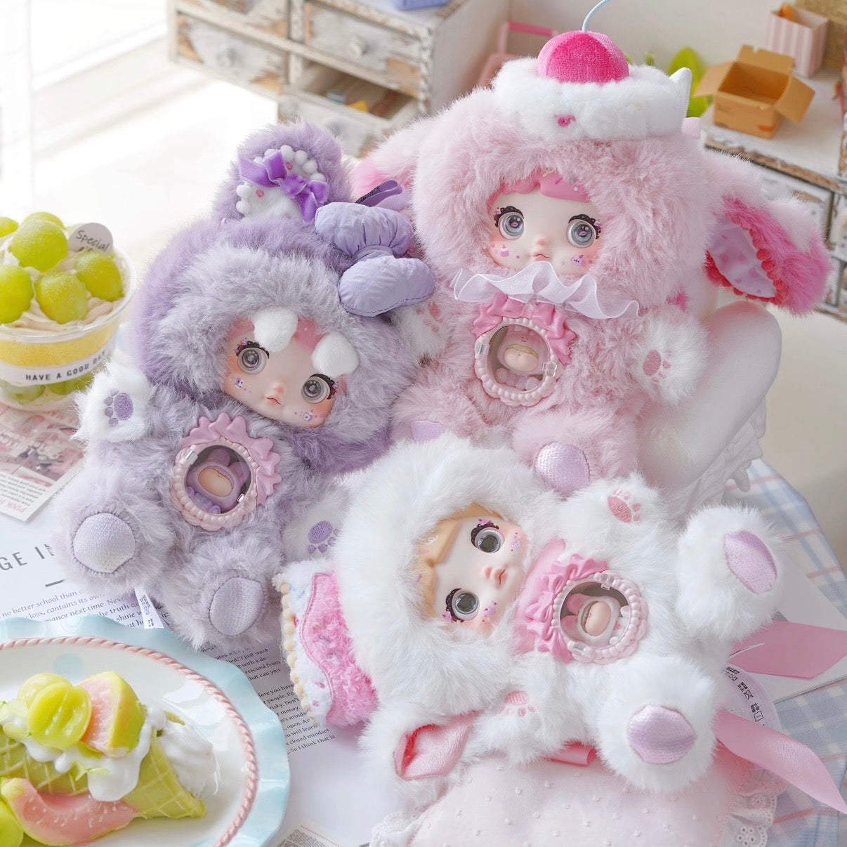 【US 3-5 Arrival】Nommi A Bite of Sweetness Series Plush Dolls. Blind Box