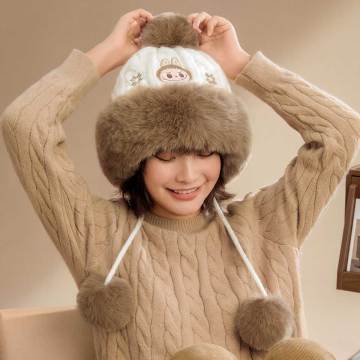 Warm Fluffy Holiday Series-LABUBU Plush Hat.