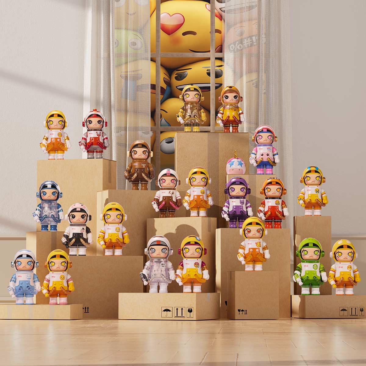 MEGA SPACE MOLLY 100% × emoji？ Series Figures. Blind Box