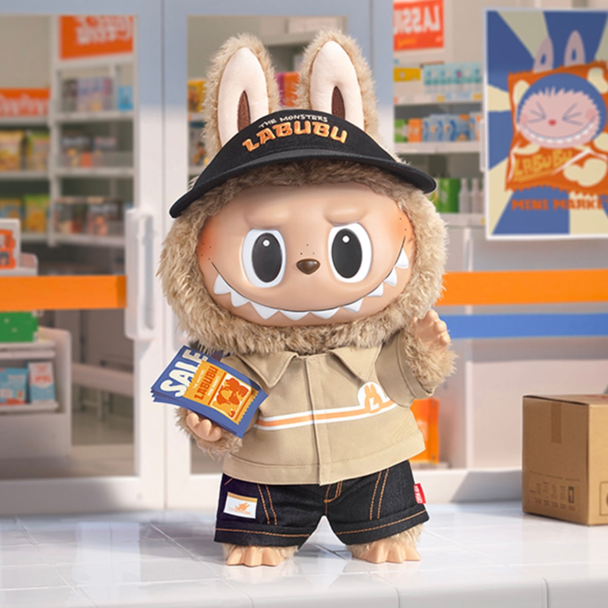 POPMART THE MONSTER-THE Naughty Cashier Vinyl plush toys(PRE-OREDER Two weeks)