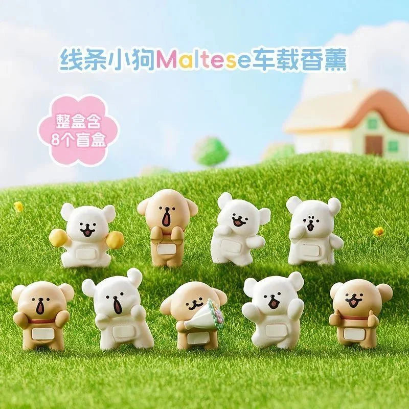 Maltese Car Freshener Series PVC Figures. Blind Box
