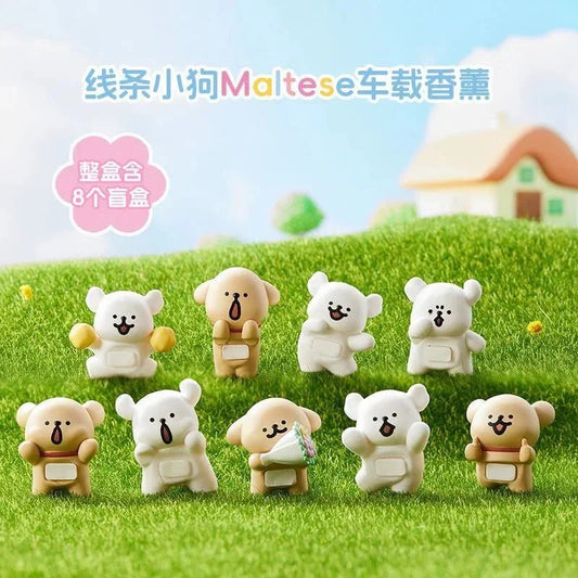 Maltese Car Freshener Series PVC Figures. Blind Box