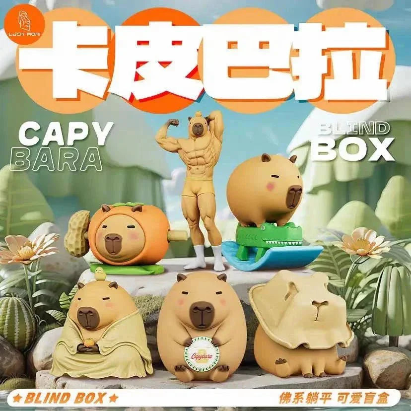 Luck Moai Capybara Series Figures. Blind Box
