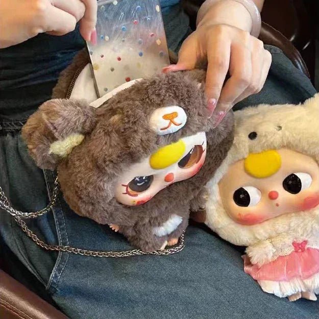 Baby Three - Big Head Baby Zipper Bag Plush Dolls. Blind Box