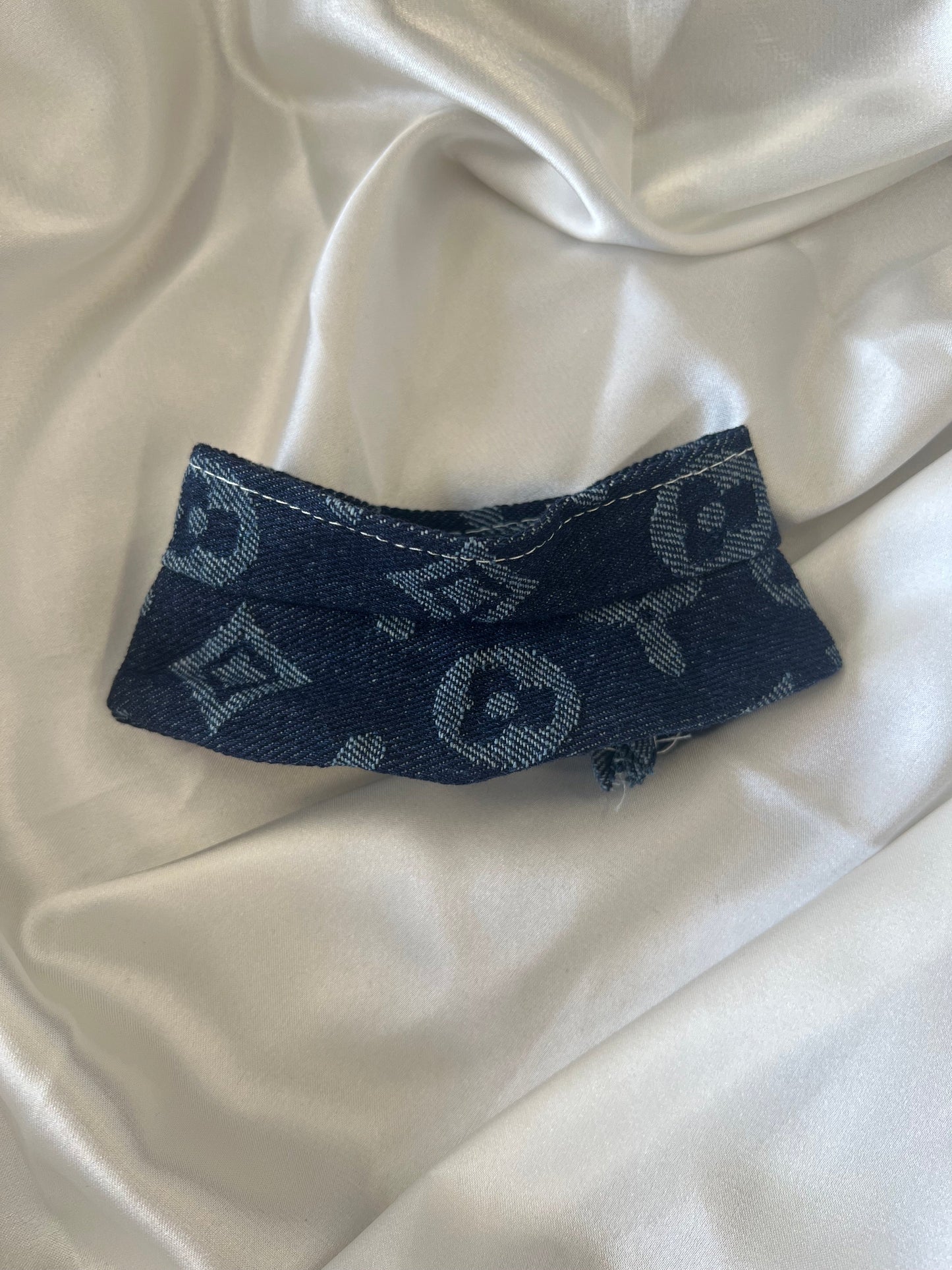 Labubu Navy Monogram Denim Set – Overalls & Fisherman Hat