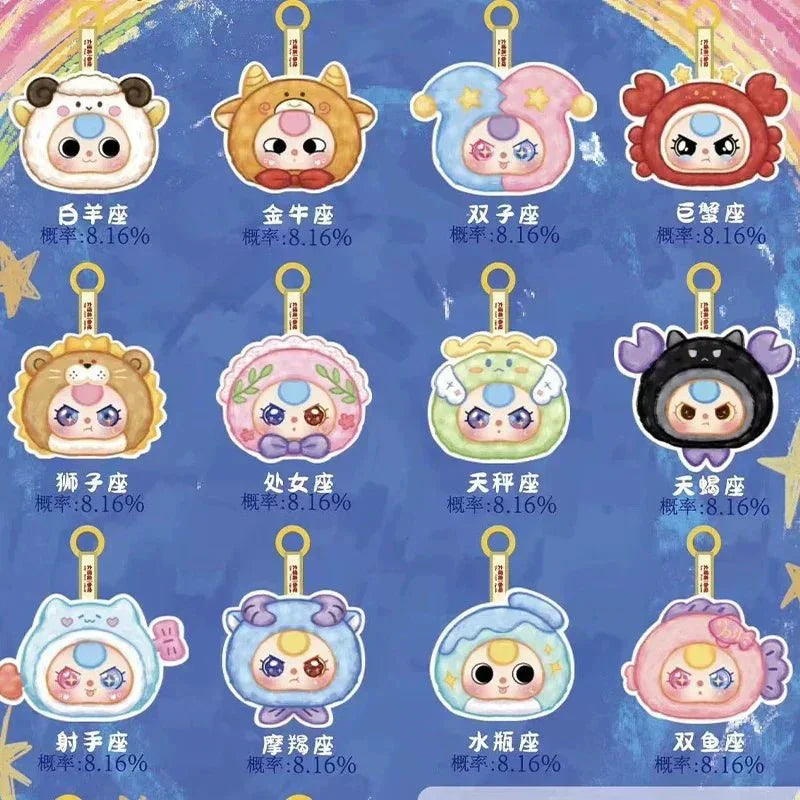 Baby Three Twelve Zodiac Signs Series Plush Dolls. Blind Box