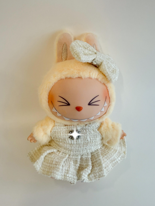 Labubu Haute Couture Cream Tweed Dress Set