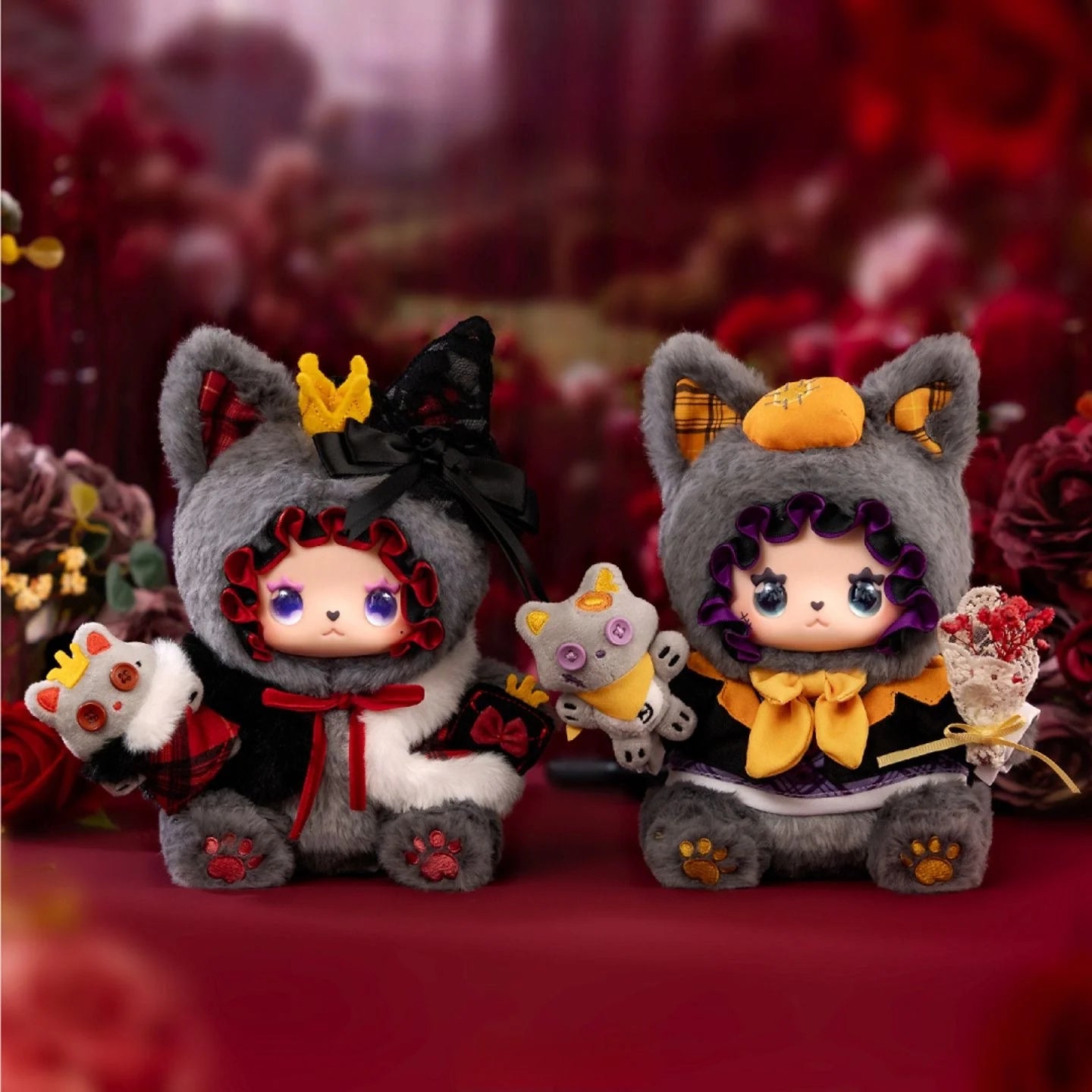 Pleasant Goat and Big Big Wolf x Lucky Emma Limited Edition Grey and Red Collaboration Plush Doll