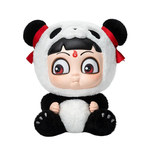 Pop Mart Nezha: The Devil Child Hugging Series PVC Face Plush Panda Nezha