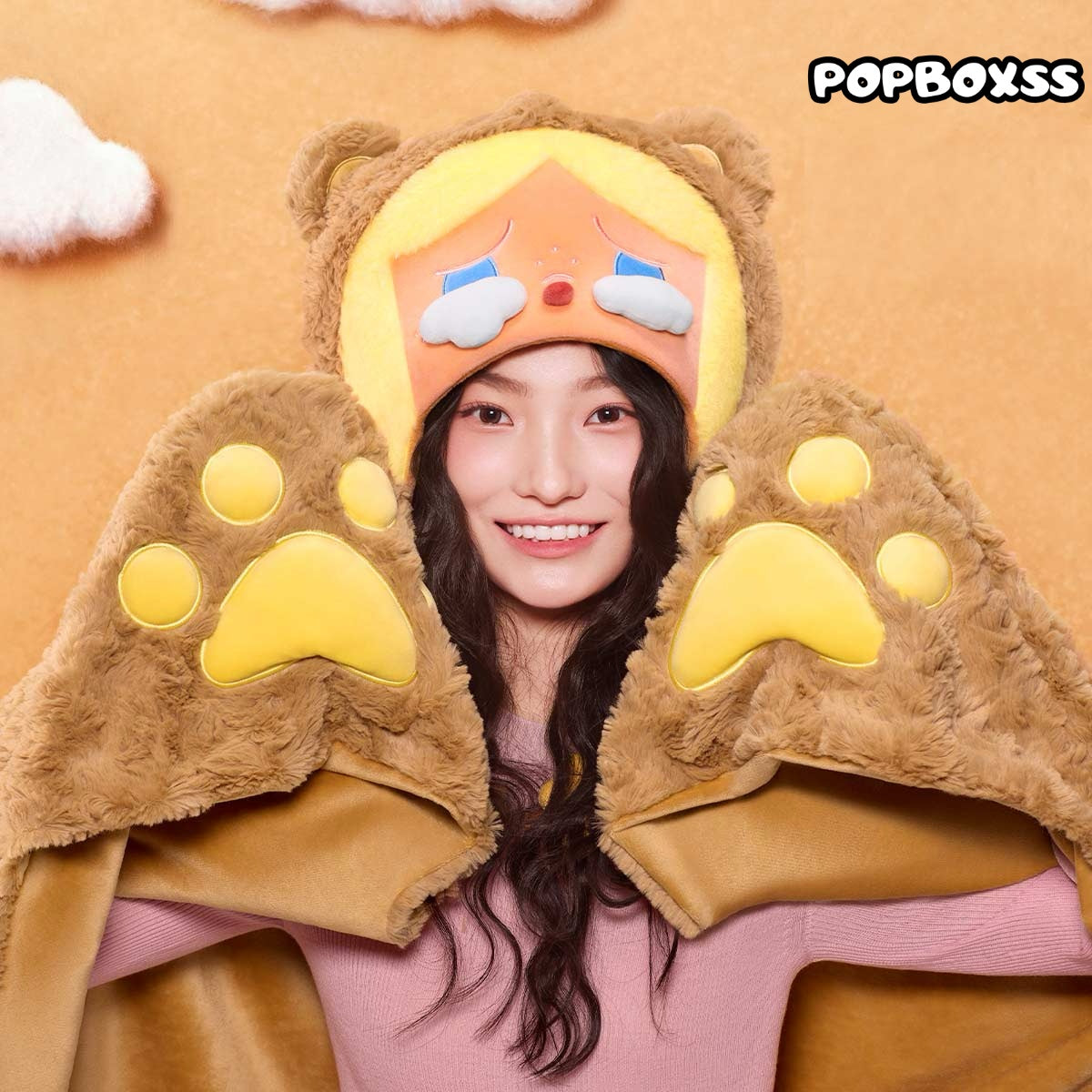 POP BEAN Fluffy & Cozy Series-CRYBABY Multi-functional Blanket(PRE-ORDER)