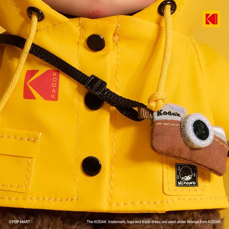 POP MART Hirono × Kodak Little Bear Vinyl Plush Pendant. Korea Exclusive