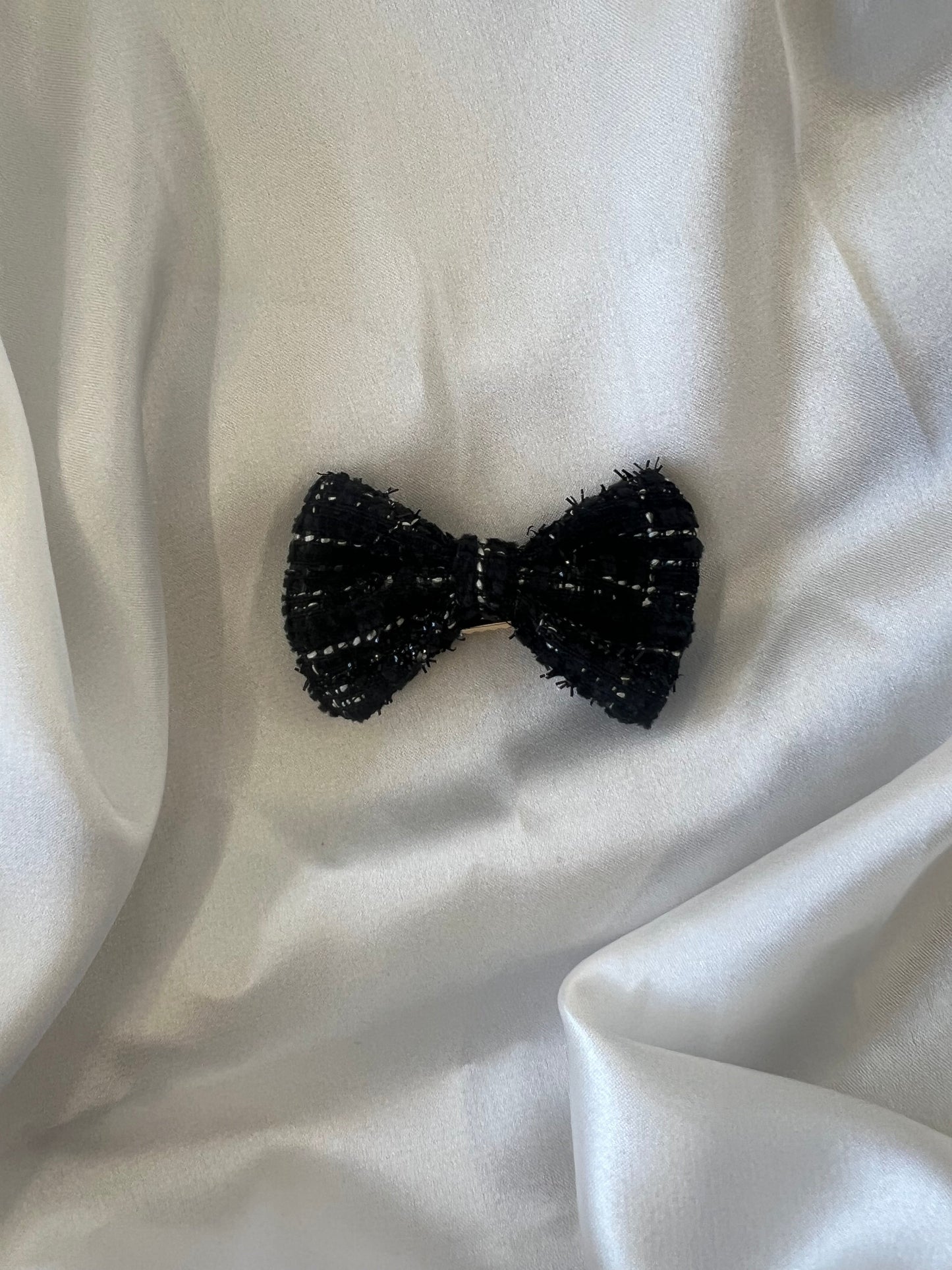 Labubu Classic Black Tweed Dress Set with Bow