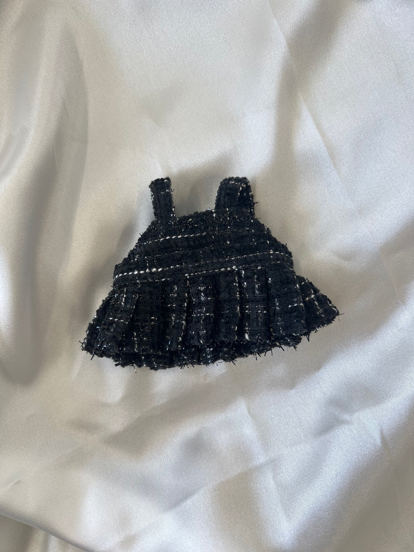 Labubu Premium Black Tweed Dress Set with Bow