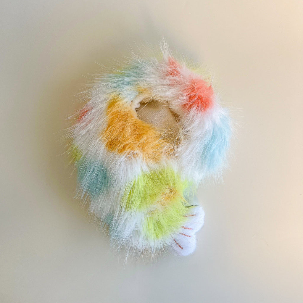 Labubu Rainbow Shrimp Fuzzy Outfit Set – Fluffy Costume Collection（no doll）