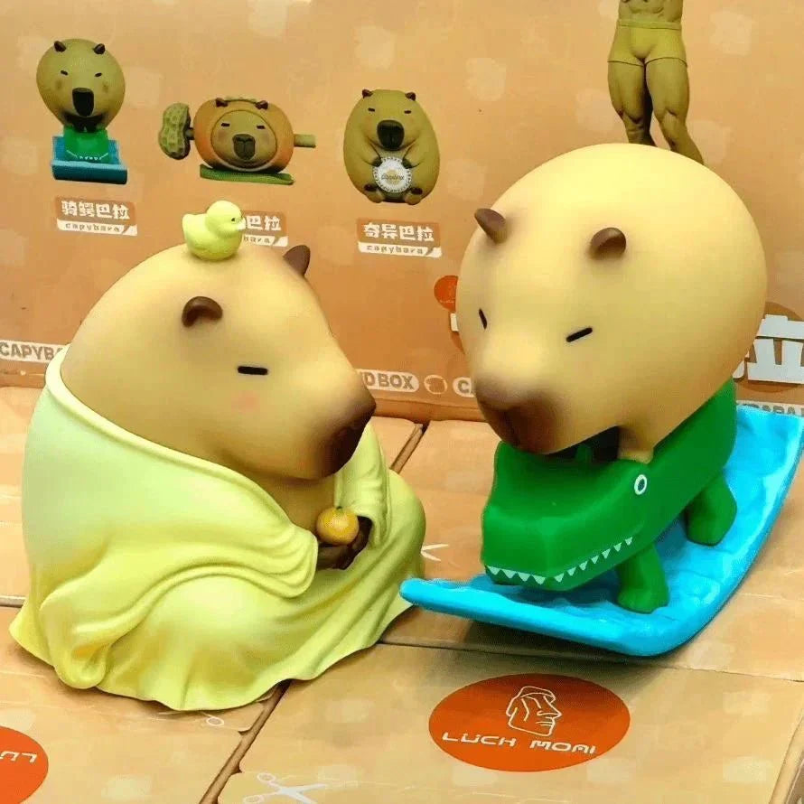 Luck Moai Capybara Series Figures. Blind Box