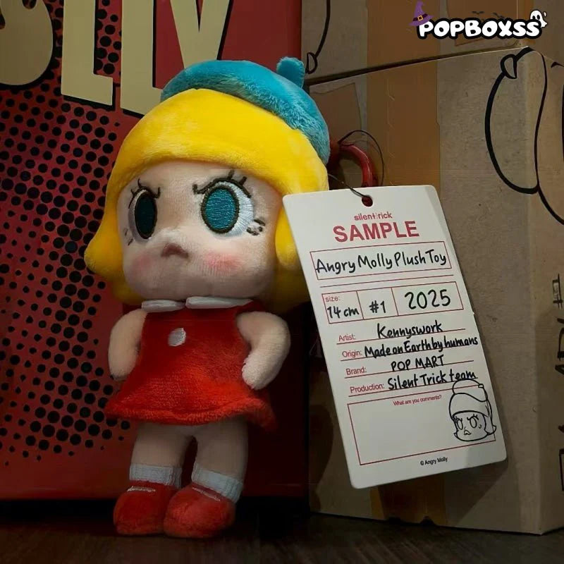 POPMART Angry MOLLY 2025 PTS Exhibition limited edition vinyl plush pendant