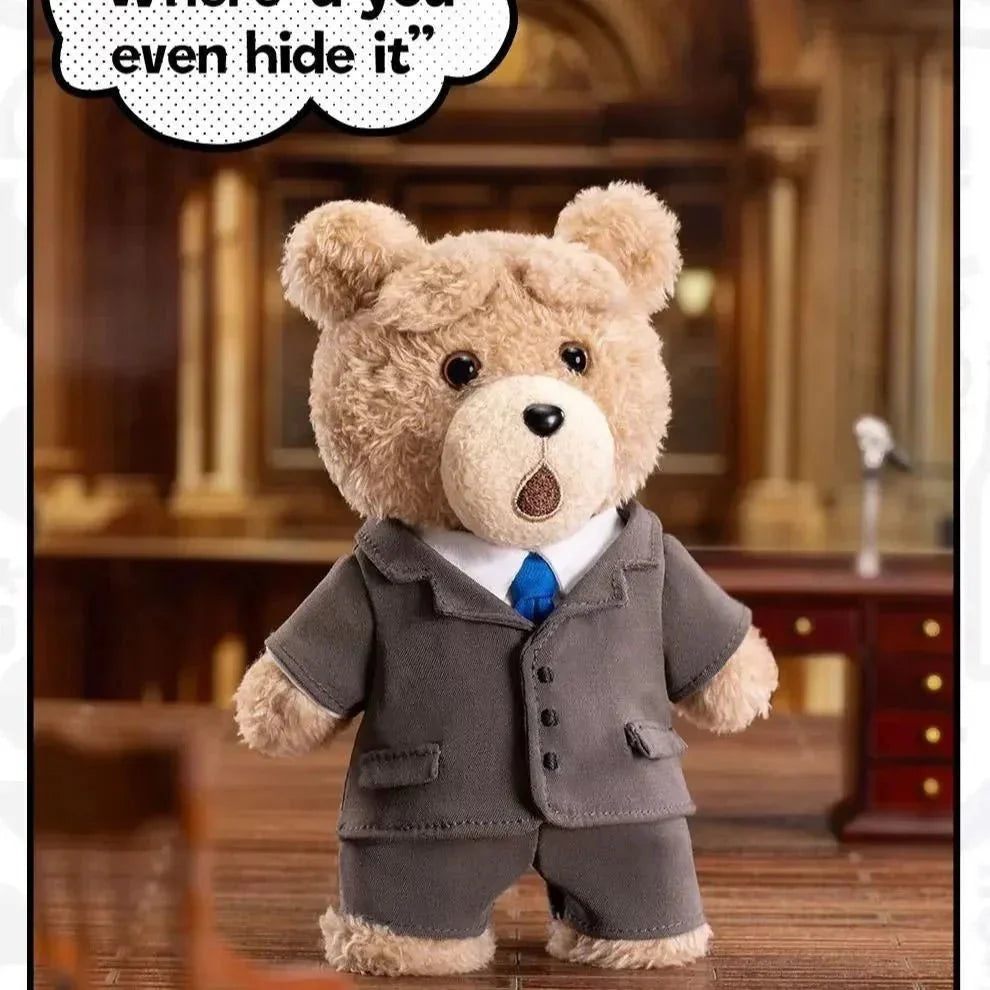 POP MART Ted2 Bear Plush Pendant Action Figures. Blind Box