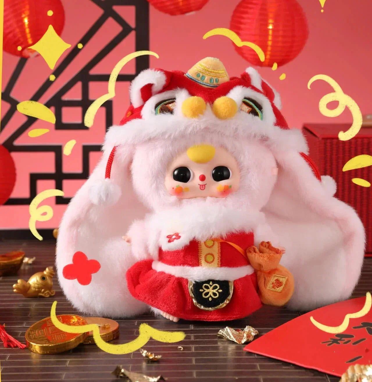 Baby Three Happy New Year Series Plush Dolls. Blind Box