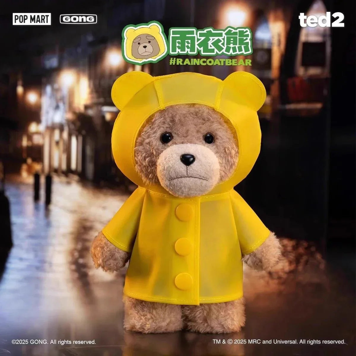 POP MART Ted2 Bear Plush Pendant Action Figures. Blind Box
