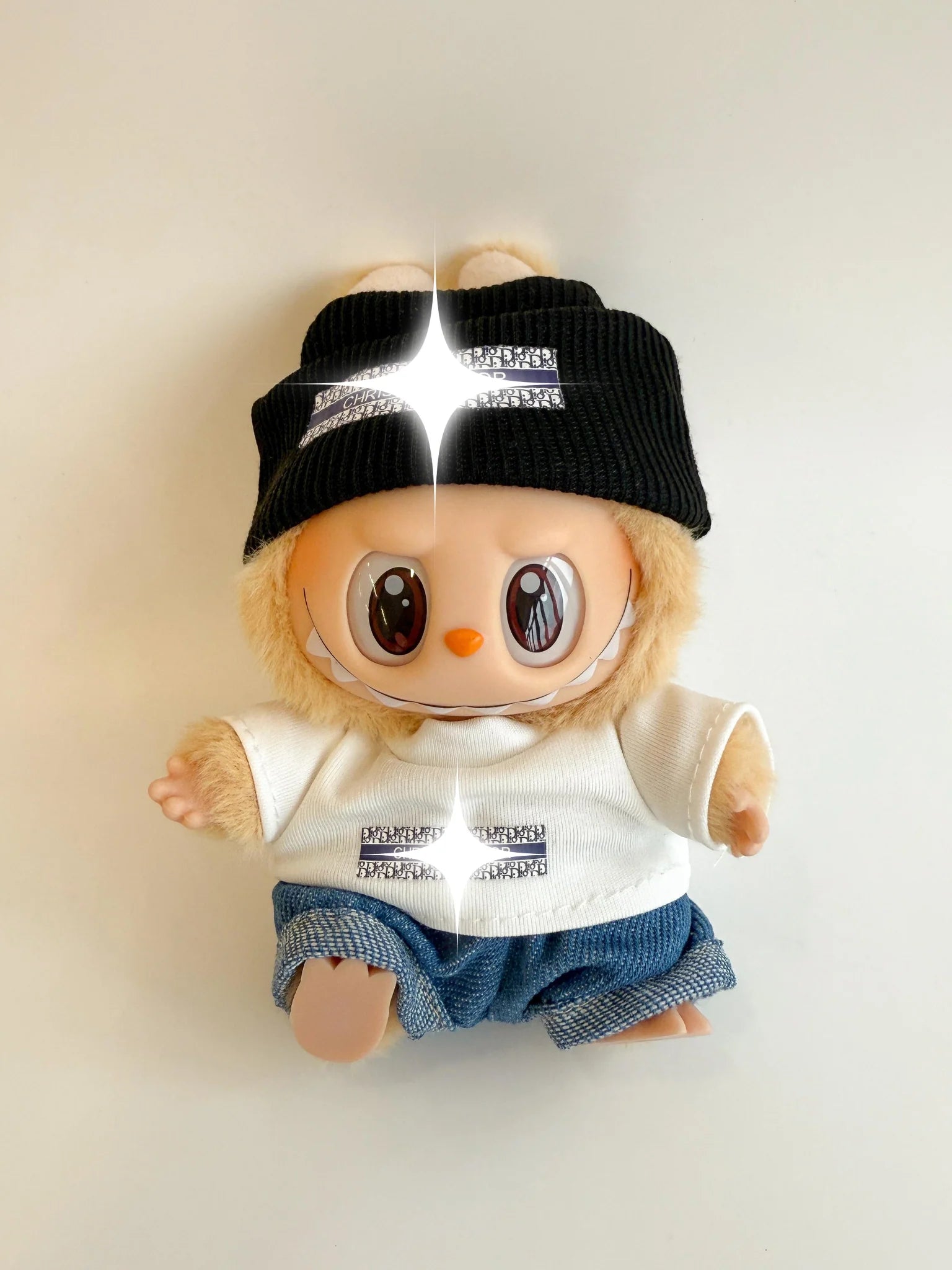 Labubu Casual Streetwear Outfit – Monochrome Edition