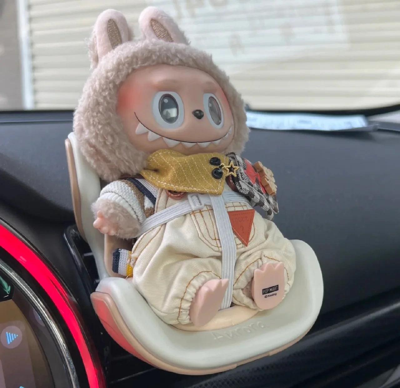 Kawaii Doll Seat Mini Seat for Labubu Ob11 Doll Cartoon Ornament