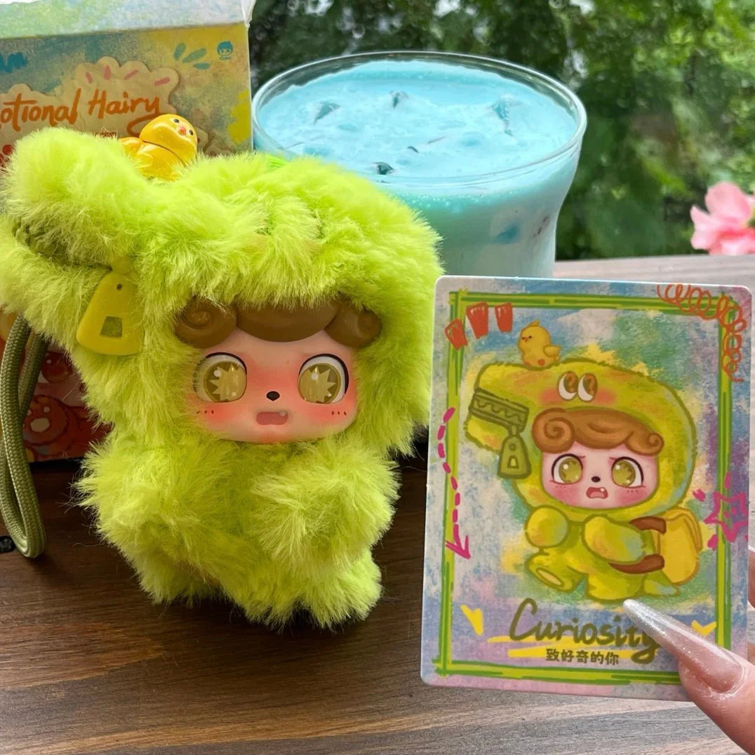 Q Kid Emotional Hairy Monsters Series Pendant Plush Dolls. Blind Box