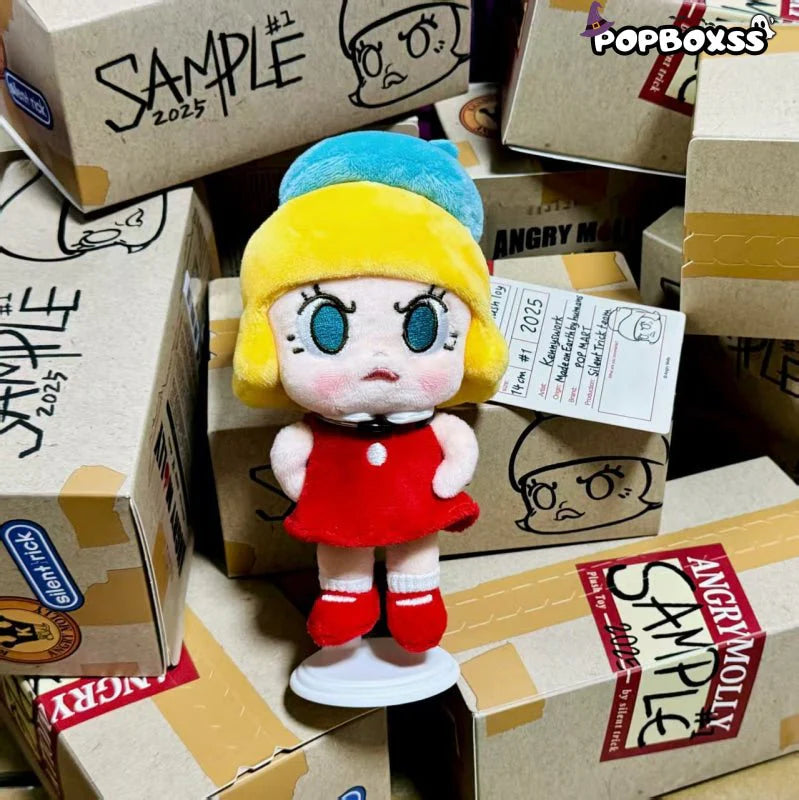 POPMART Angry MOLLY 2025 PTS Exhibition limited edition vinyl plush pendant