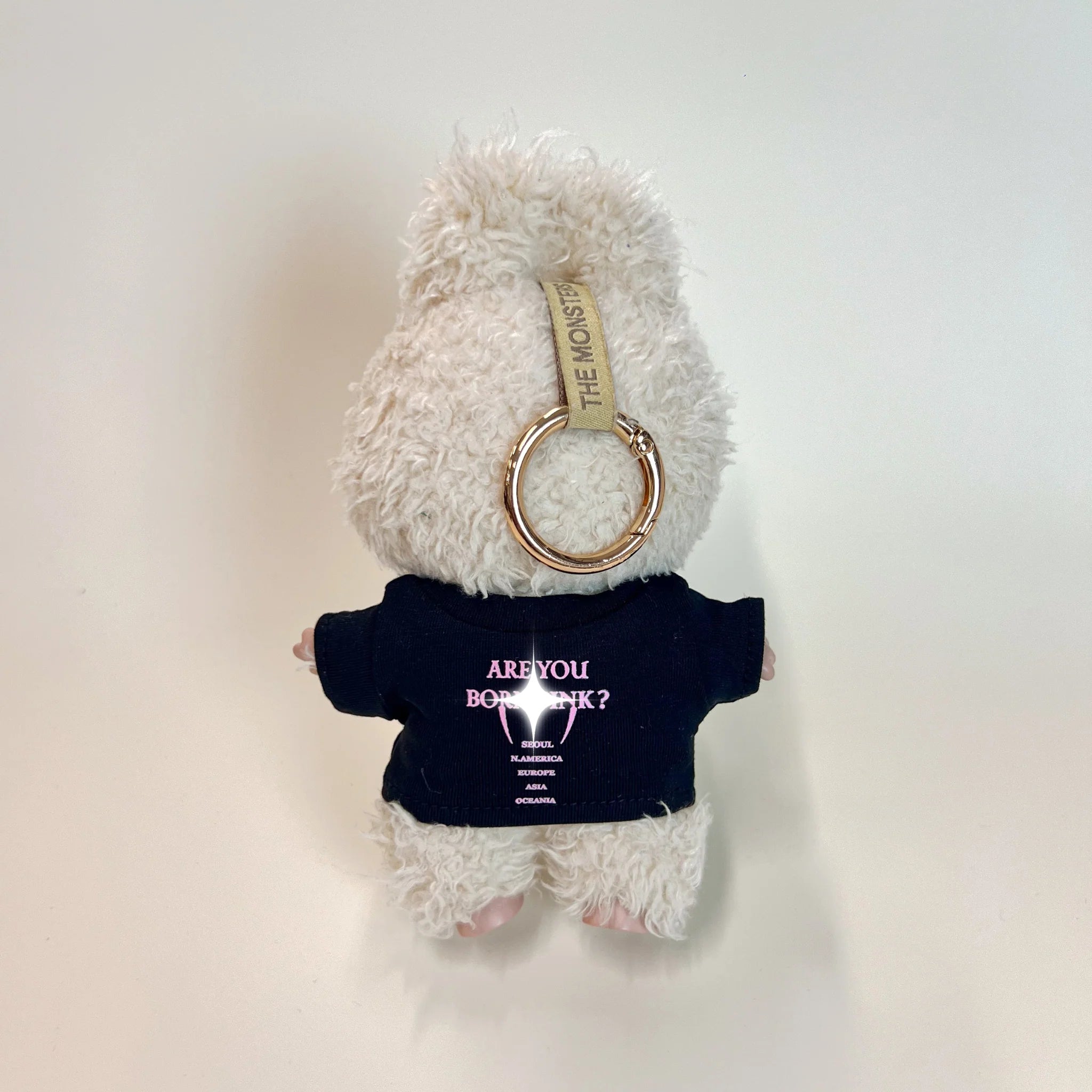 Labubu Concert Outfit Set – Black Heart Tee with Mini Fan Lightstick (2 Items)