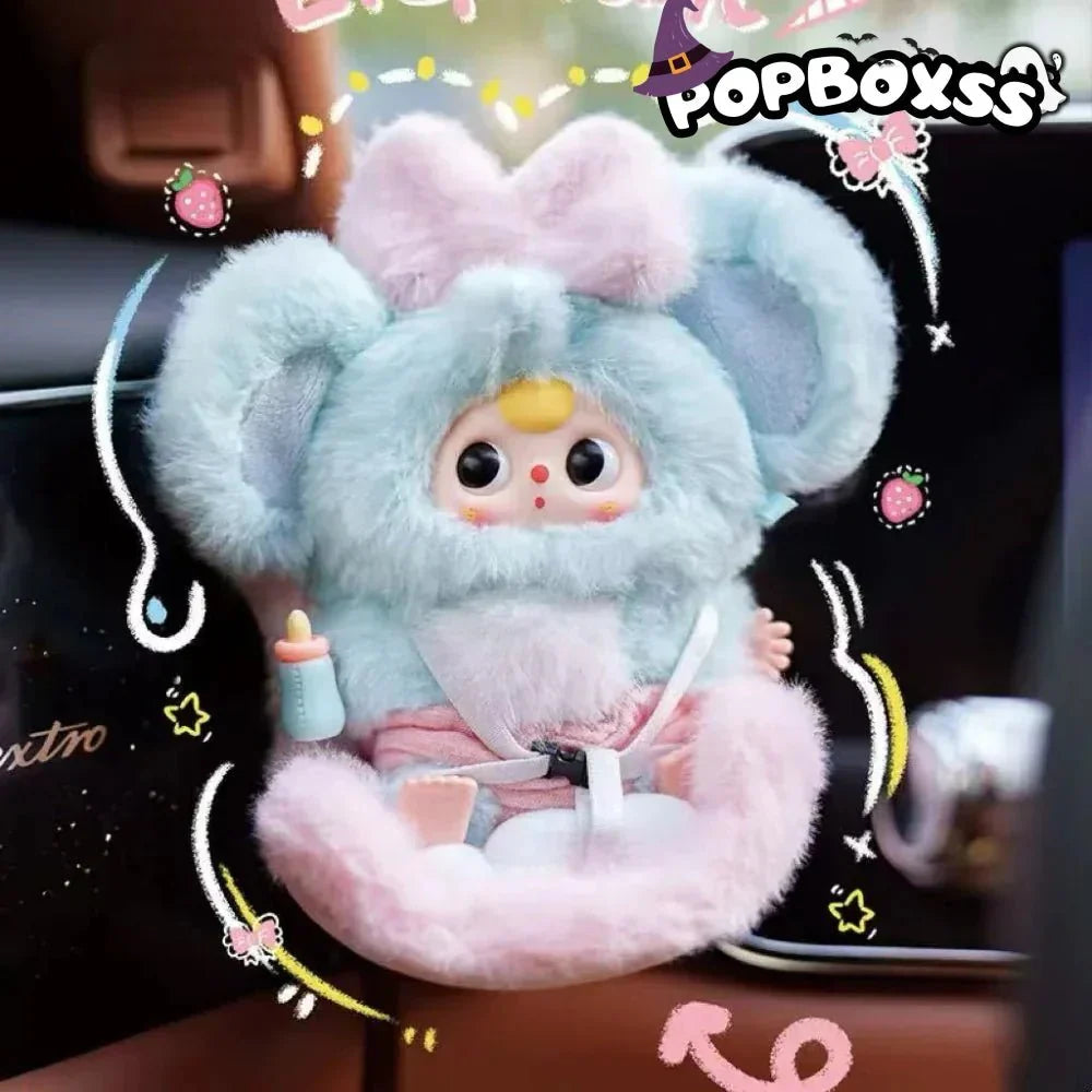 Baby Three Vehicle Mounted Baby Series Plush Dolls, Blind Box