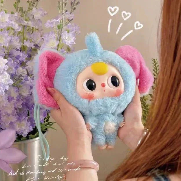 Baby Three - Big Head Baby Zipper Bag Plush Dolls. Blind Box