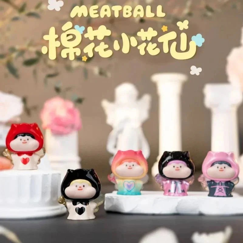 Meatball Cotton Fairy Mini Beans Series Figures. Blind Box