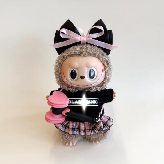 Labubu BP Inspired Outfit Set – Black Top (4 Items)