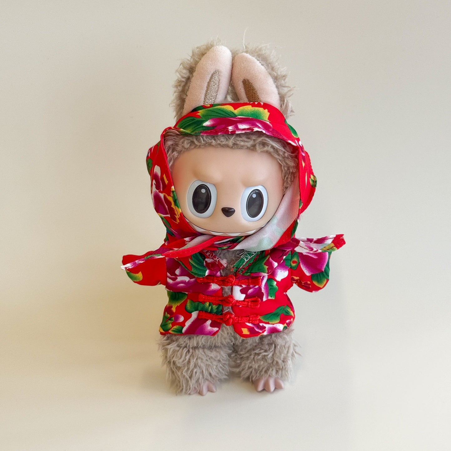 Labubu Red Floral Jacket Set - Chinese Unc Inspired