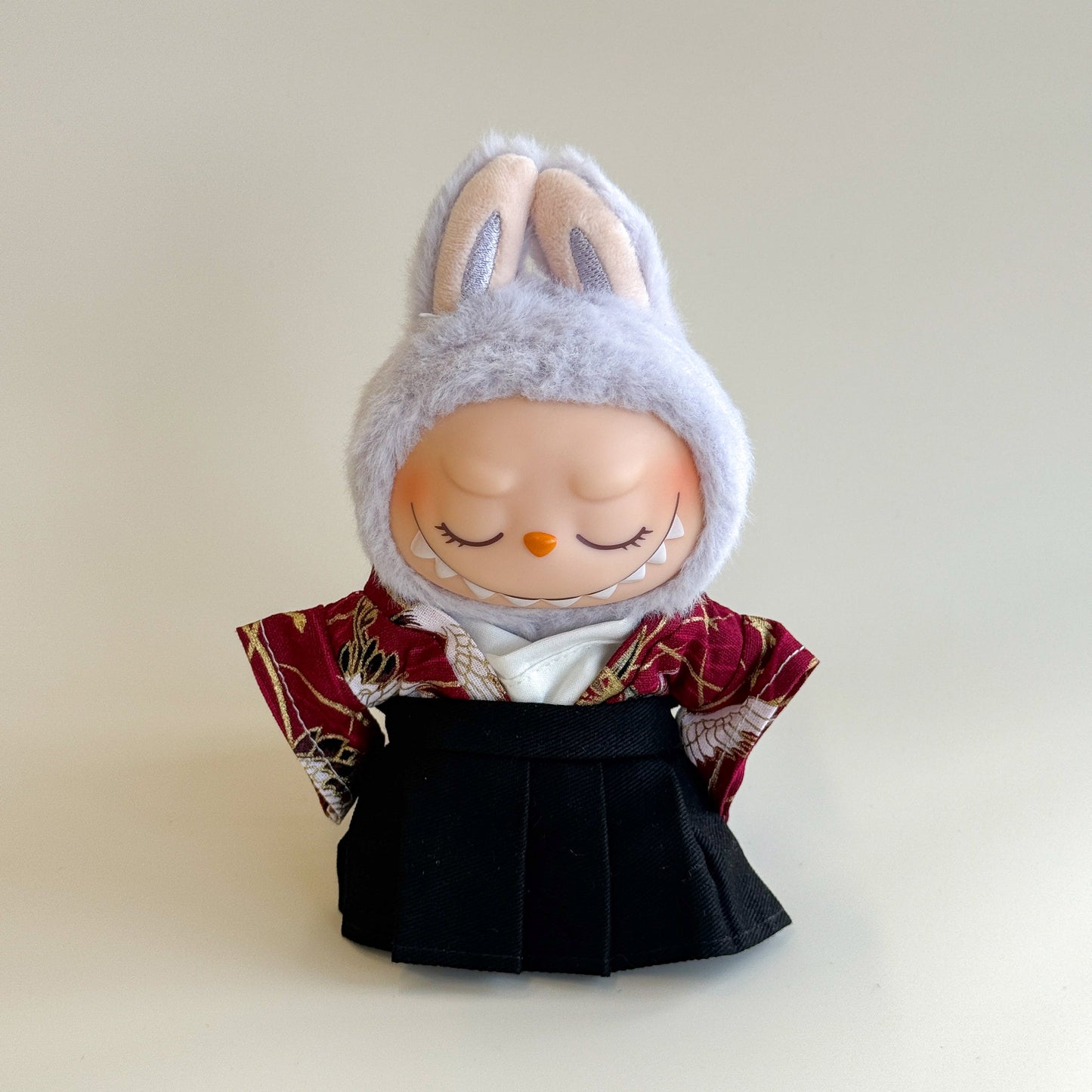 Labubu Male Kimono Set – Red Crane Pattern