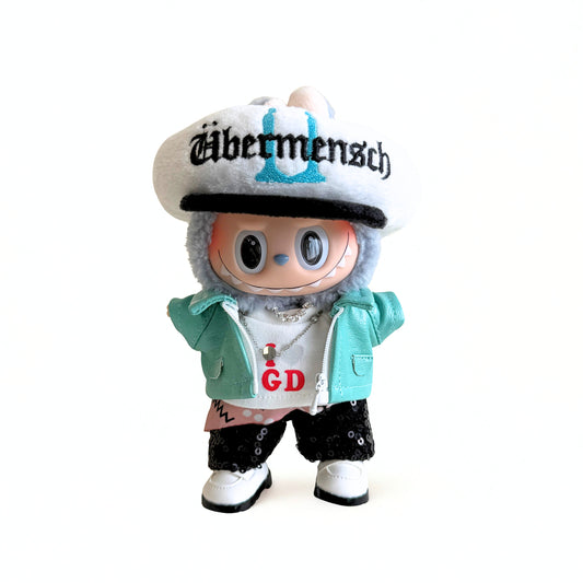 Labubu Turquoise Stage Look Fashion Set - G-Dragon Inspired Collection (7 items)