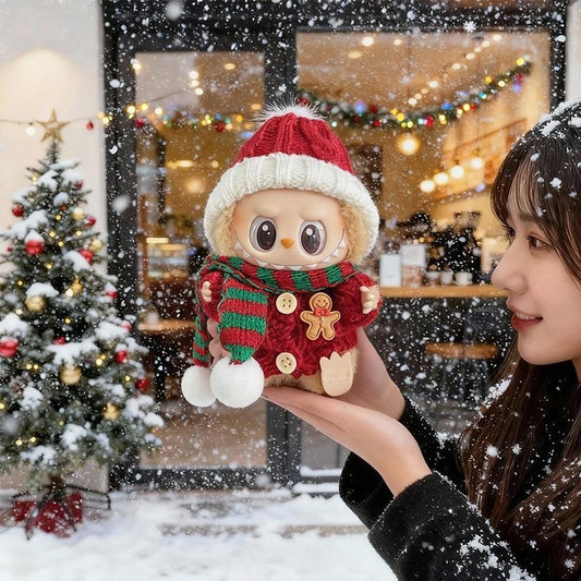 Labubu clothes Christmas Outfit Gingerbread Man Labubu clothes