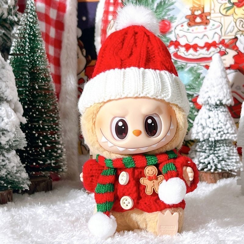 Labubu clothes Christmas Outfit Gingerbread Man Labubu clothes