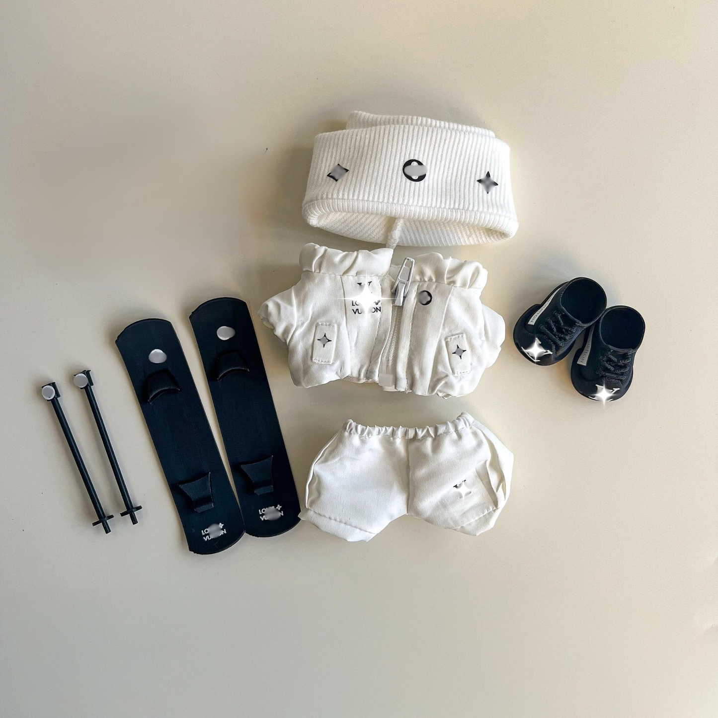 Labubu White Ski Outfit Set