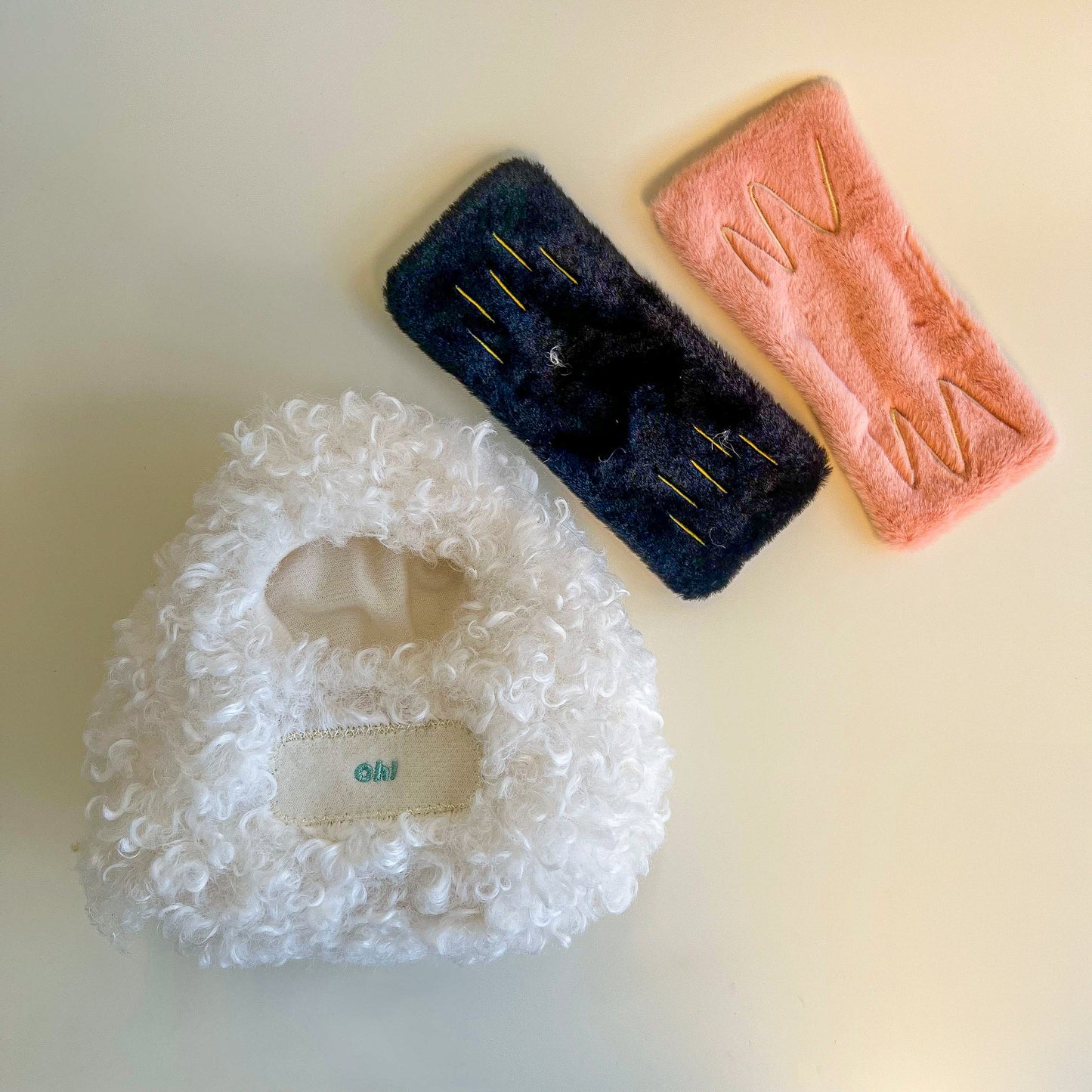 Labubu Fuzzy Onigiri Outfit Set – Dual Patch Edition