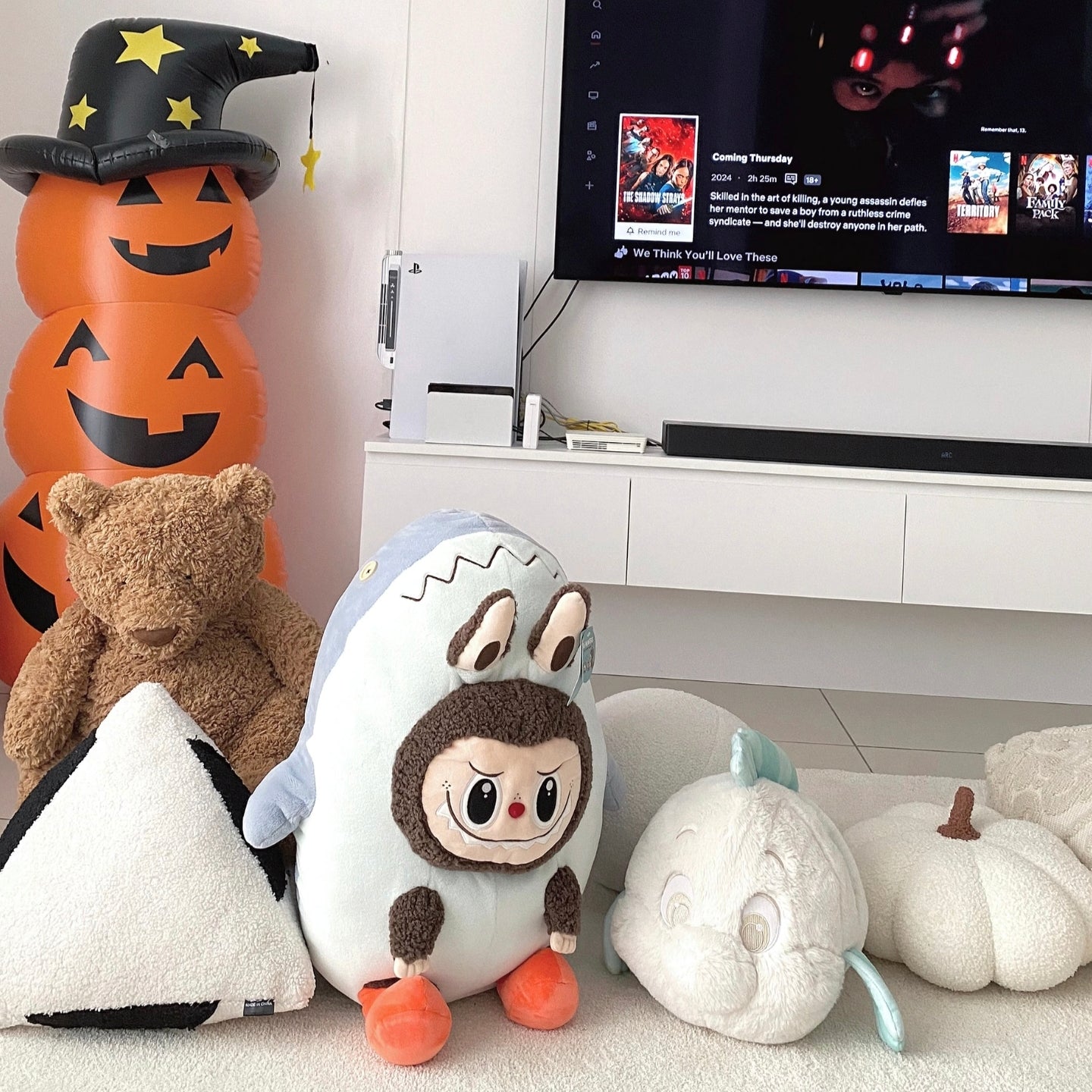 Pop Mart Beijing City Park Limited Edition labubu shark pillow accessories