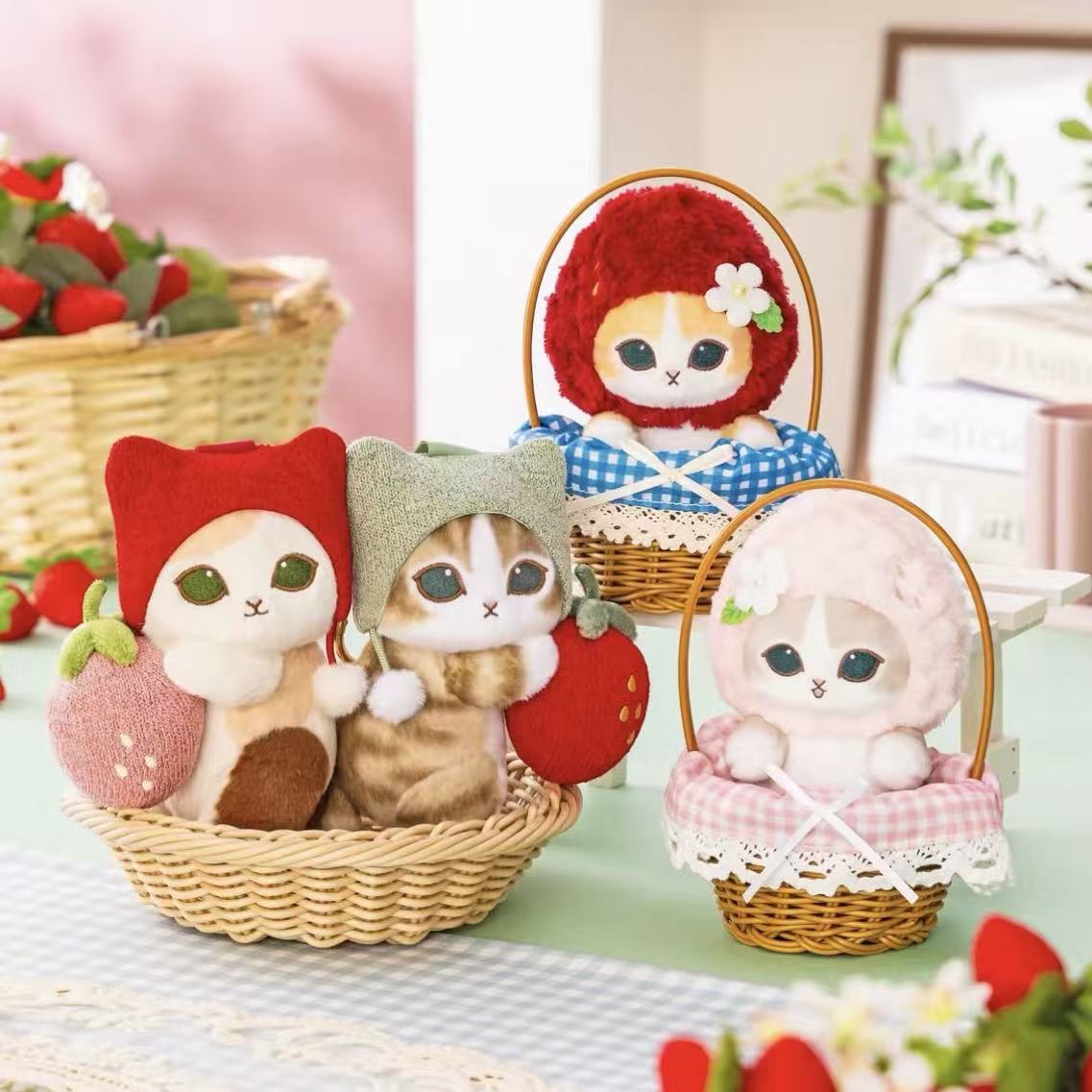 Mofusand MERCI STRAWBERRY Series Plush Pendant