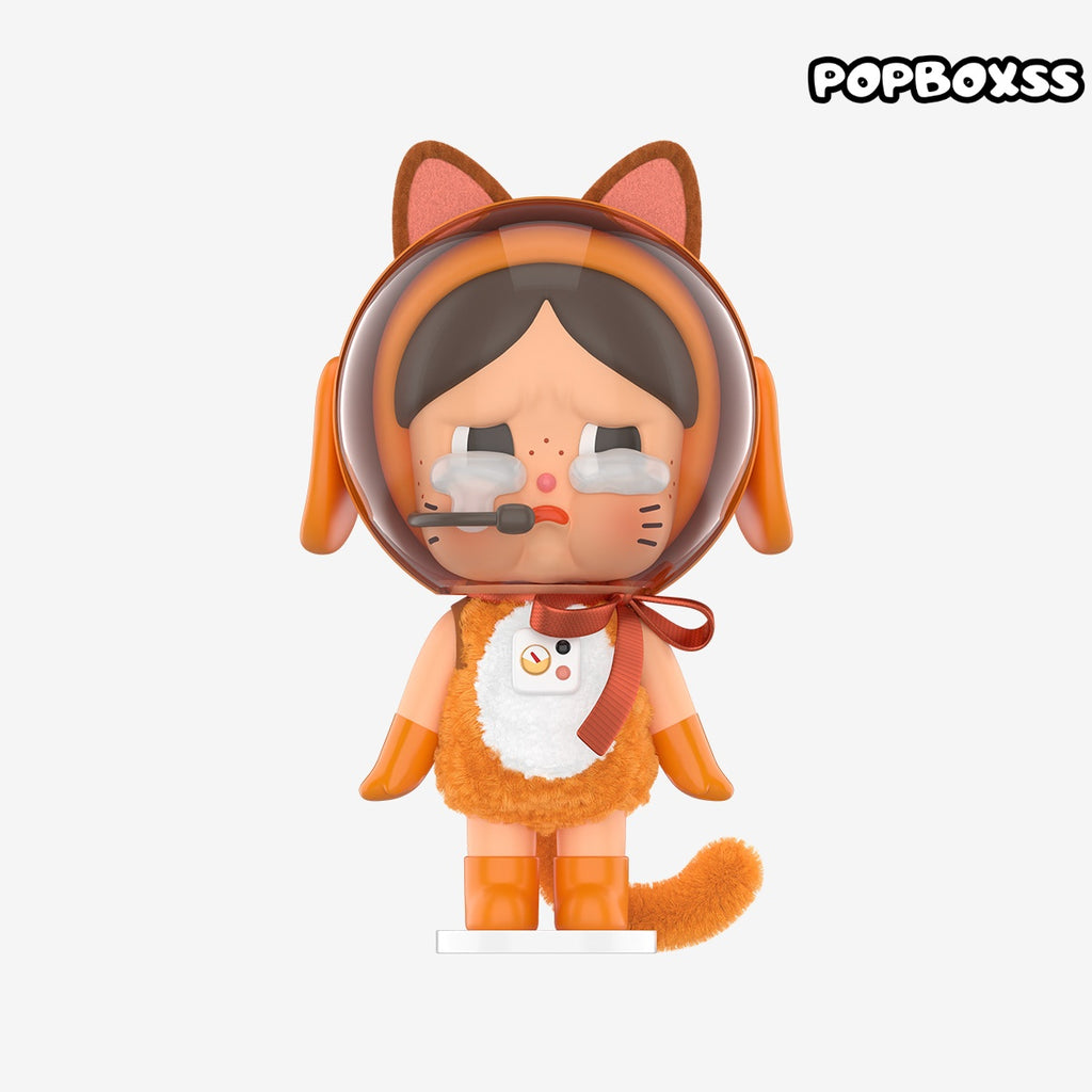 Crybaby Space Cat Figurine-Orange