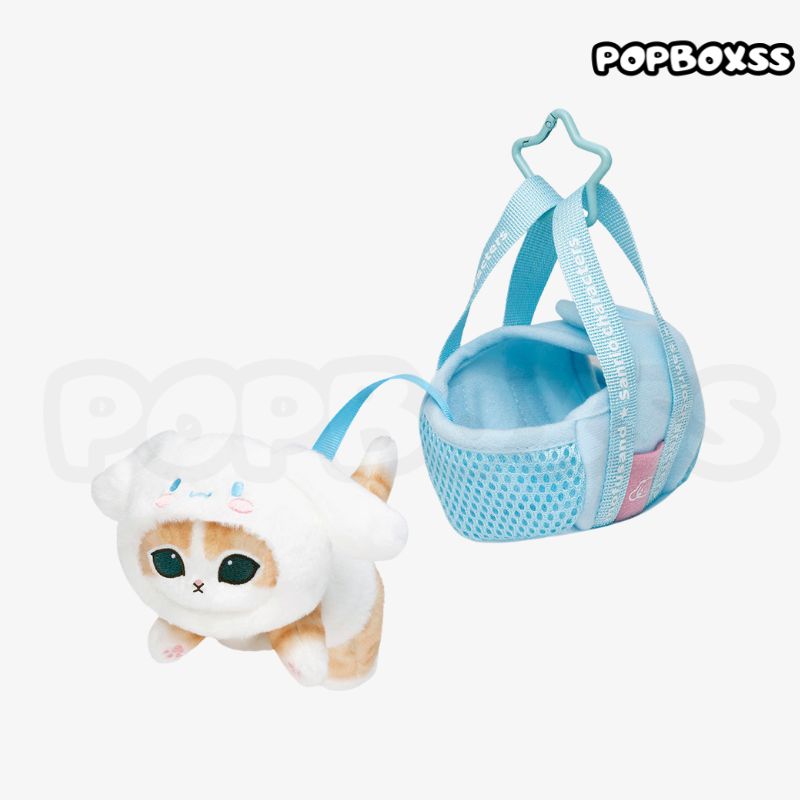 mofusand x Sanrio Characters Outing Cat in Bag Mascot (PRE-ORDER)