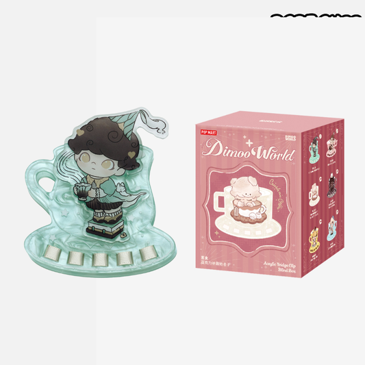 POPMART DIMOO Crush On Coffee Series-Acrylic Fridge Magnet Clip Blind Box