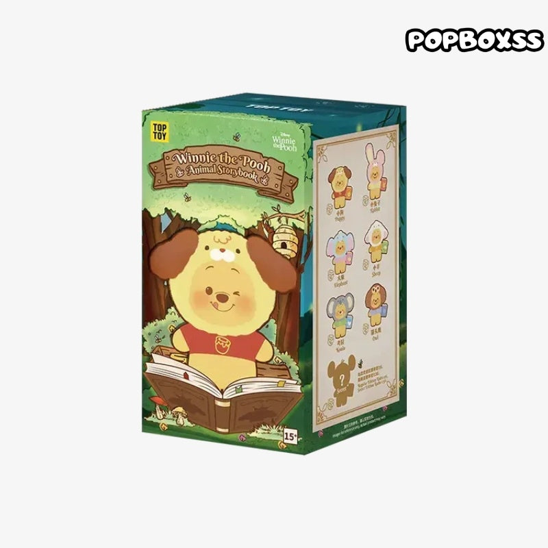 TOP TOY Winnie the Pooh Animal Storybook Series Plush Keychain Blind Box